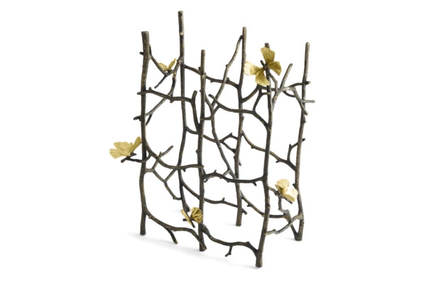 Подставка для бутылок Michael Aram Бабочки гинкго 37 см, латунь