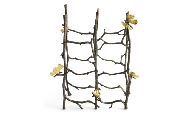 Подставка для бутылок Michael Aram Бабочки гинкго 37 см, латунь