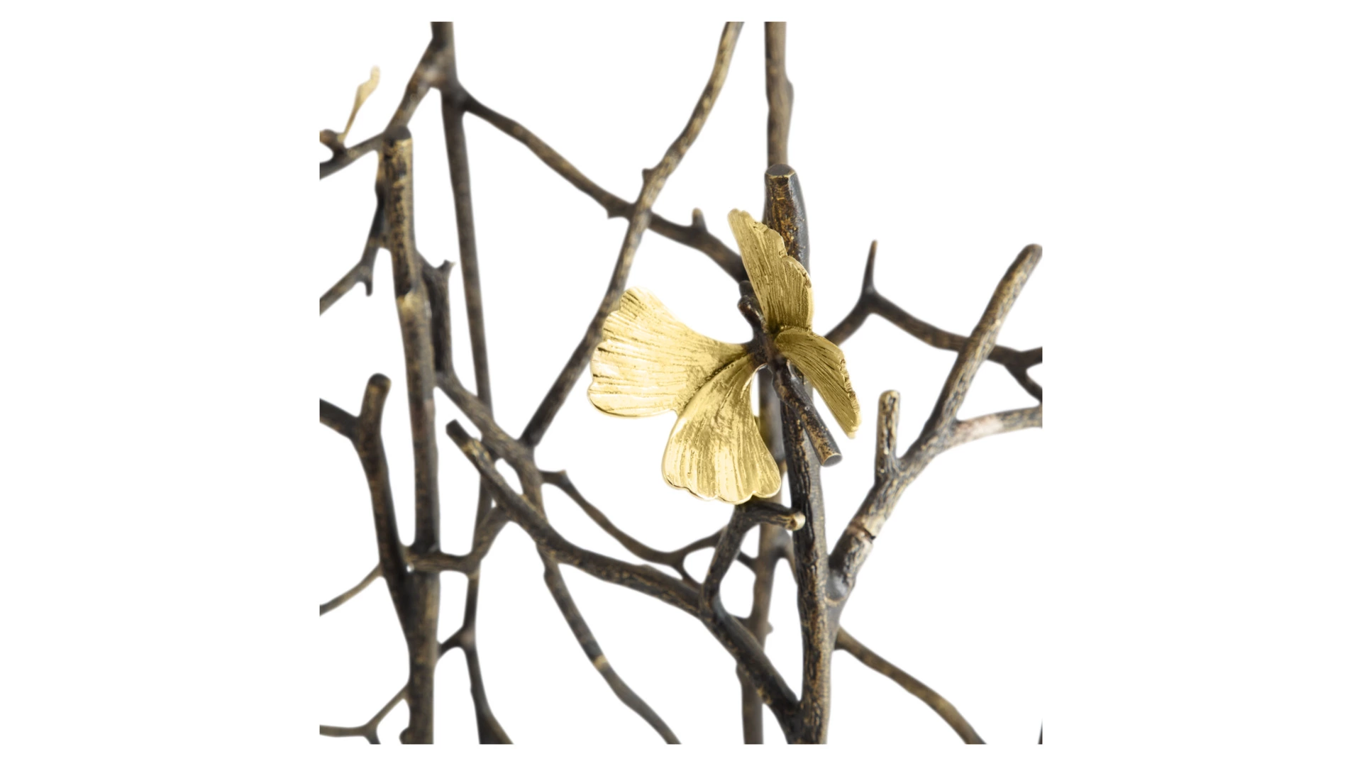 Подставка для бутылок Michael Aram Бабочки гинкго 37 см, латунь