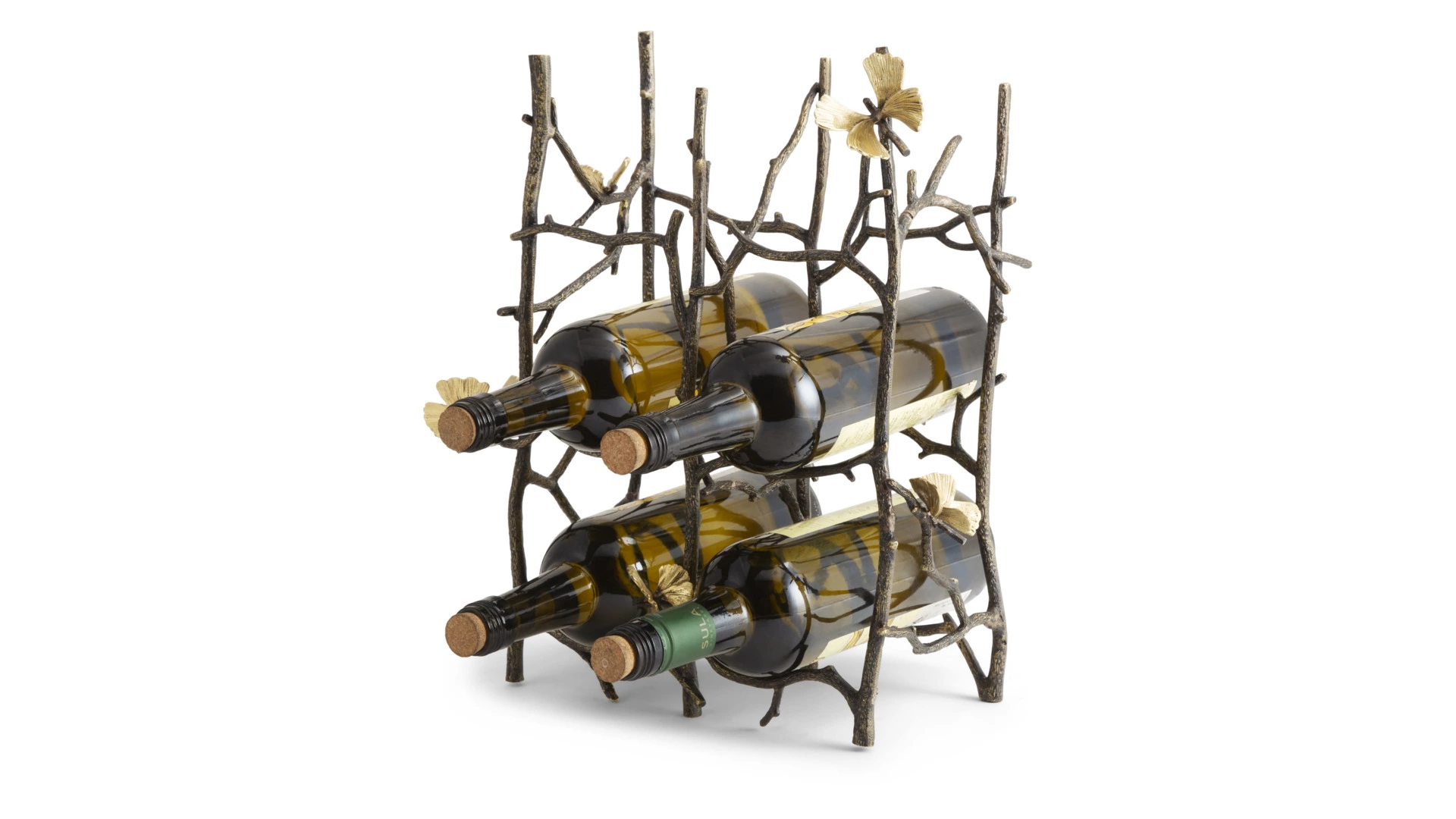 Подставка для бутылок Michael Aram Бабочки гинкго 37 см, латунь