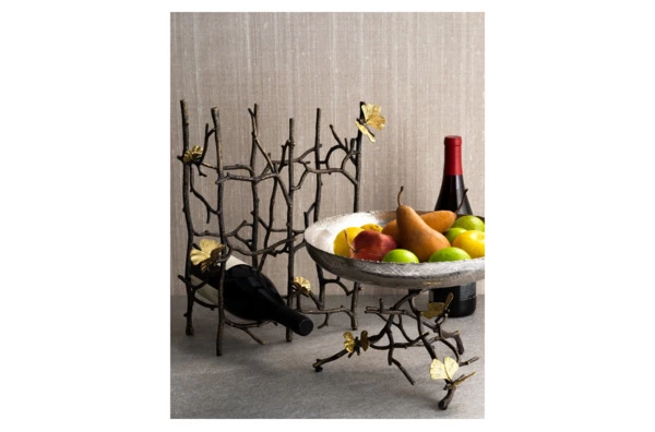 Подставка для бутылок Michael Aram Бабочки гинкго 37 см, латунь