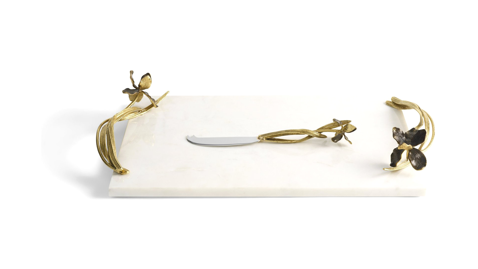 Доска для сыра с ножом Michael Aram Черный ирис 47х25 см, мрамор