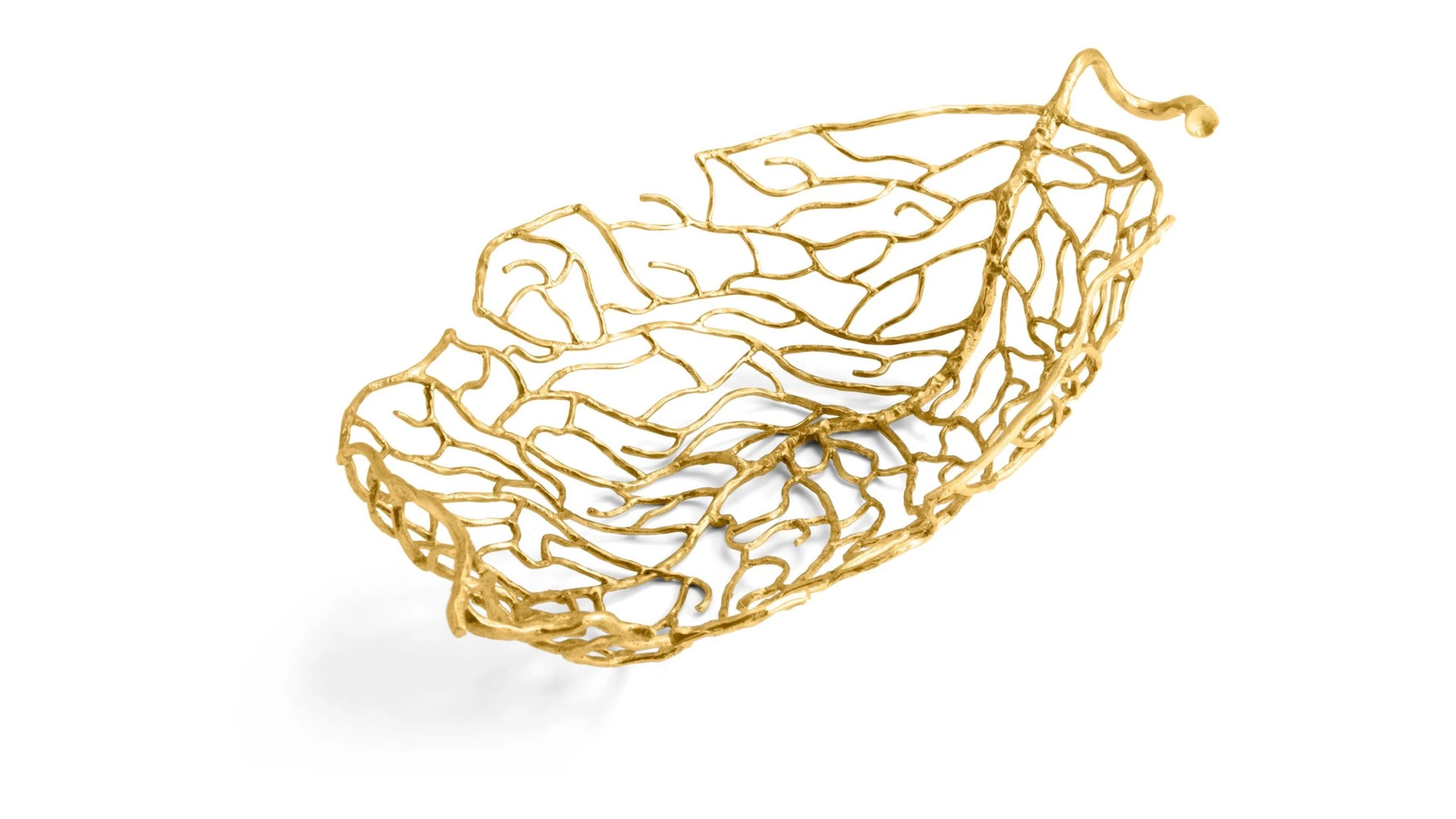 Блюдо Michael Aram Осенние листья 60 см, латунь