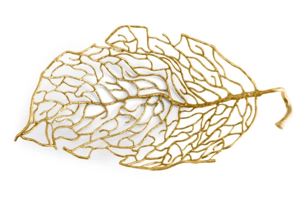 Блюдо Michael Aram Осенние листья 60 см, латунь