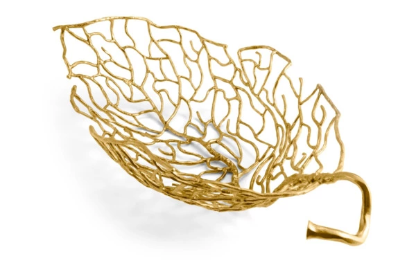 Блюдо Michael Aram Осенние листья 60 см, латунь