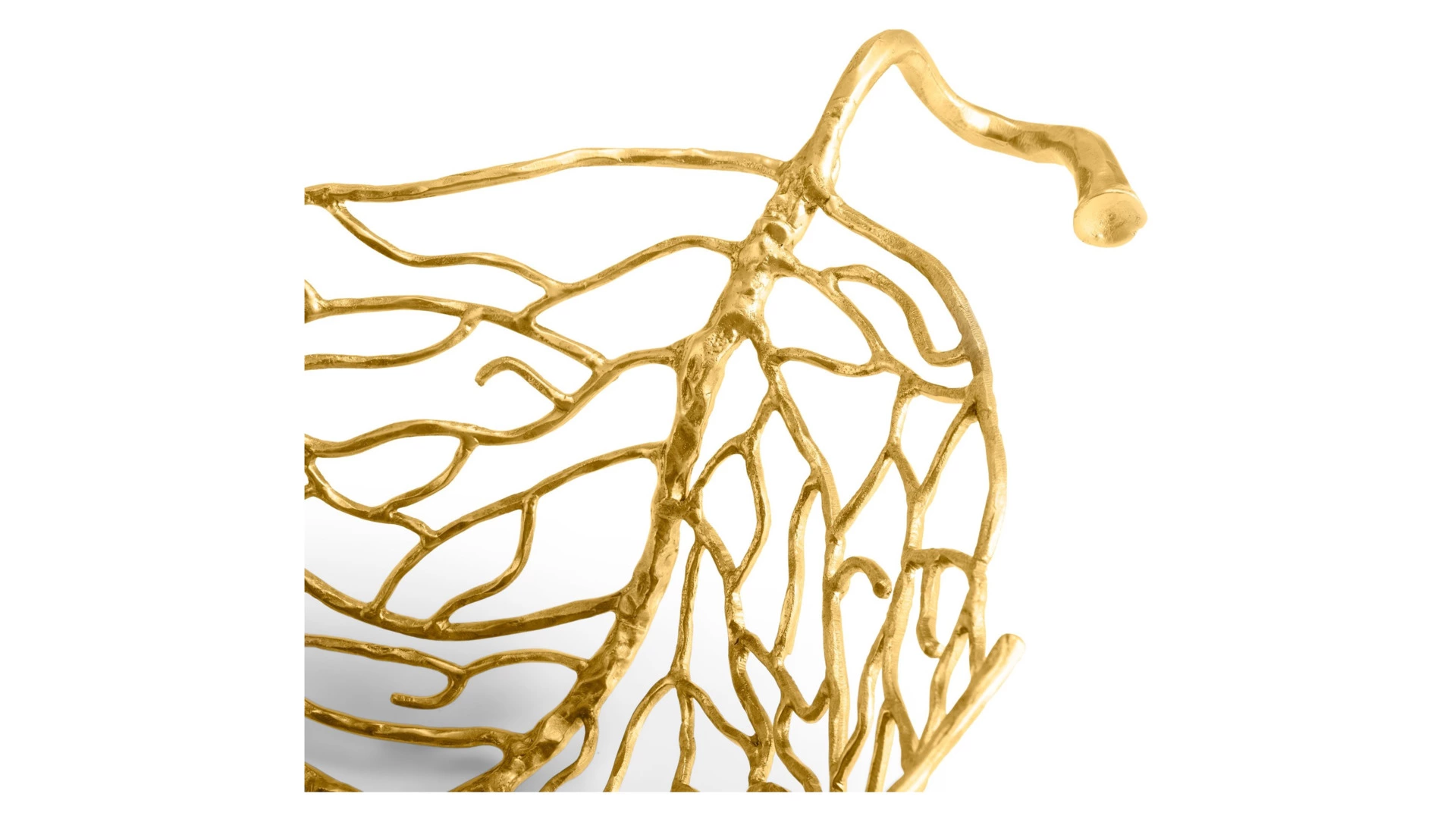 Блюдо Michael Aram Осенние листья 60 см, латунь