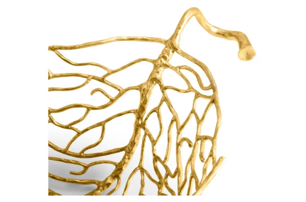 Блюдо Michael Aram Осенние листья 60 см, латунь