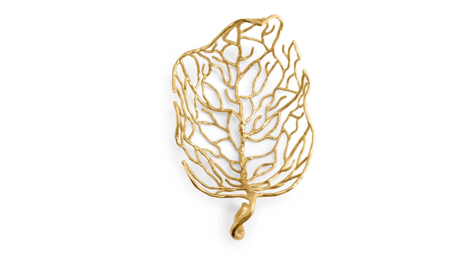 Блюдо Michael Aram Осенние листья 32 см, латунь