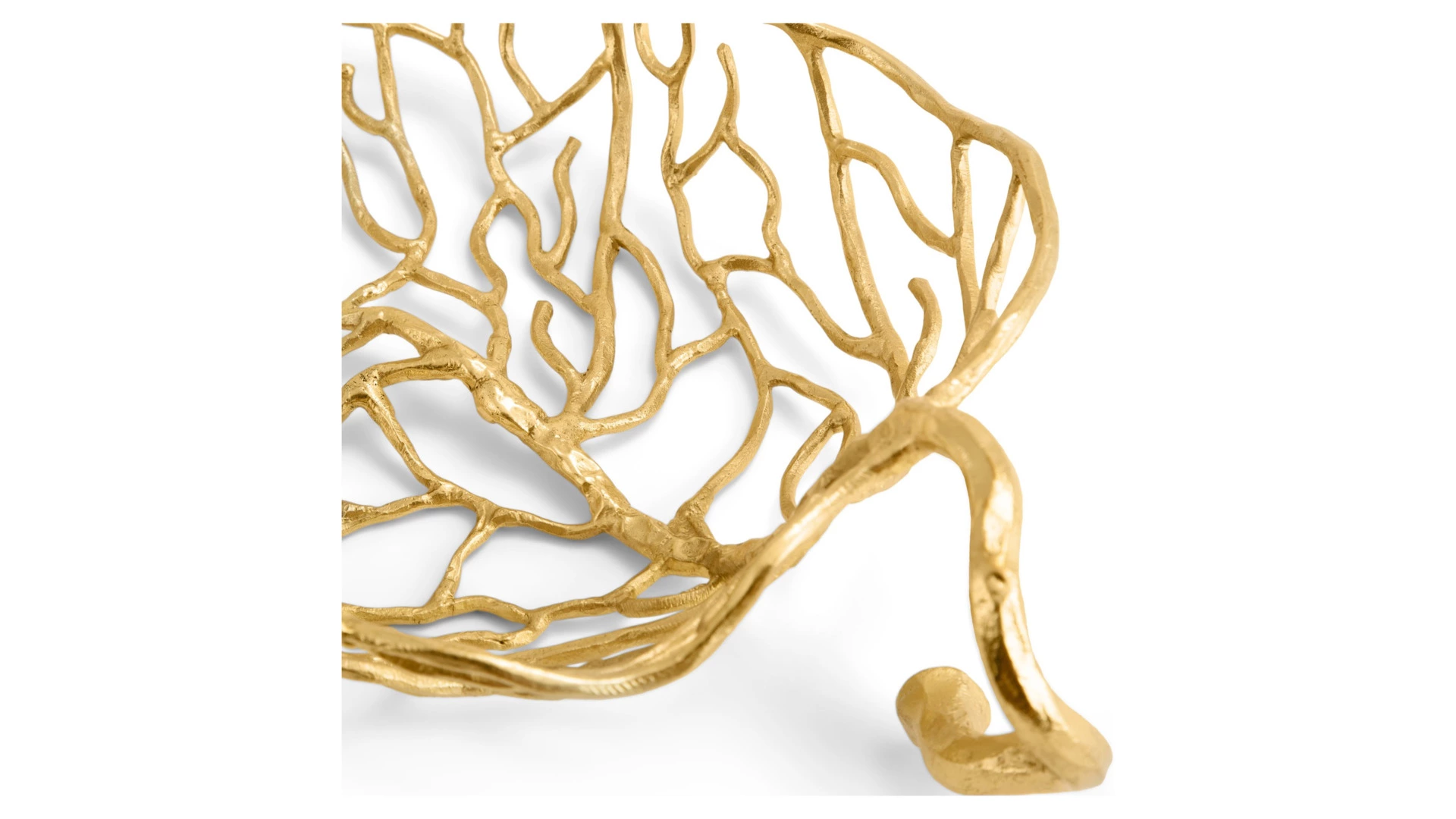 Блюдо Michael Aram Осенние листья 32 см, латунь