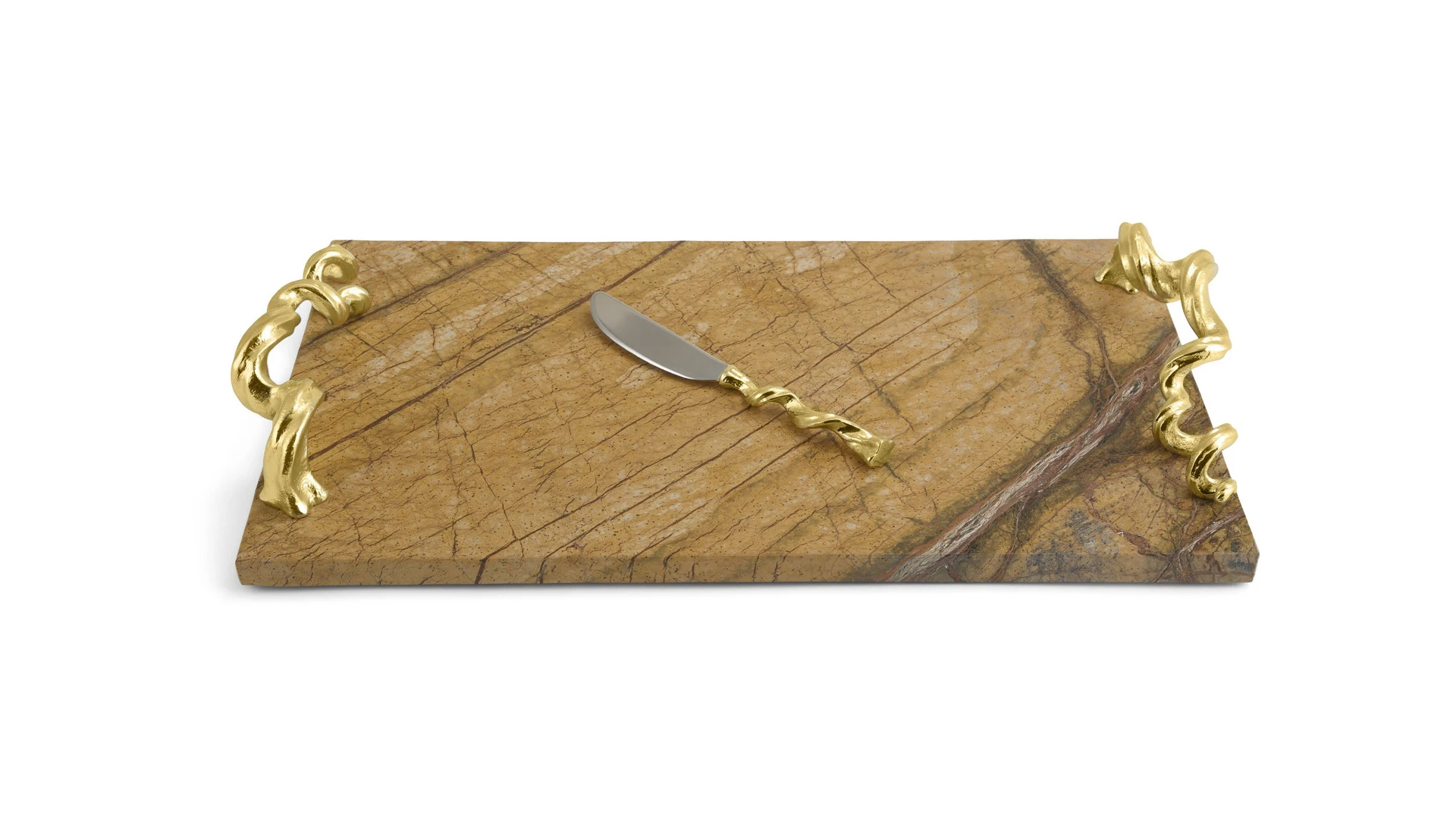 Доска для сыра с ножом Michael Aram Виноградная лоза 48х25 см, мрамор