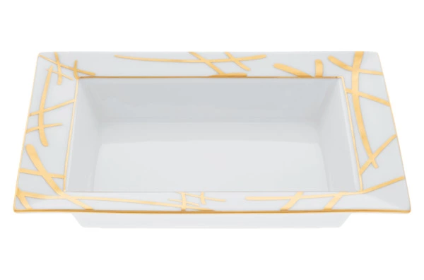 Блюдо Meissen Золотые мечи 16x13,5 см, п/к