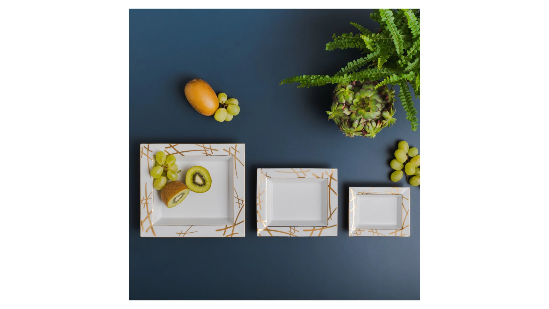 Блюдо Meissen Золотые мечи 16x13,5 см, п/к