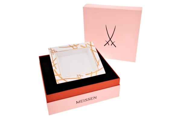 Блюдо Meissen Золотые мечи 16x13,5 см, п/к