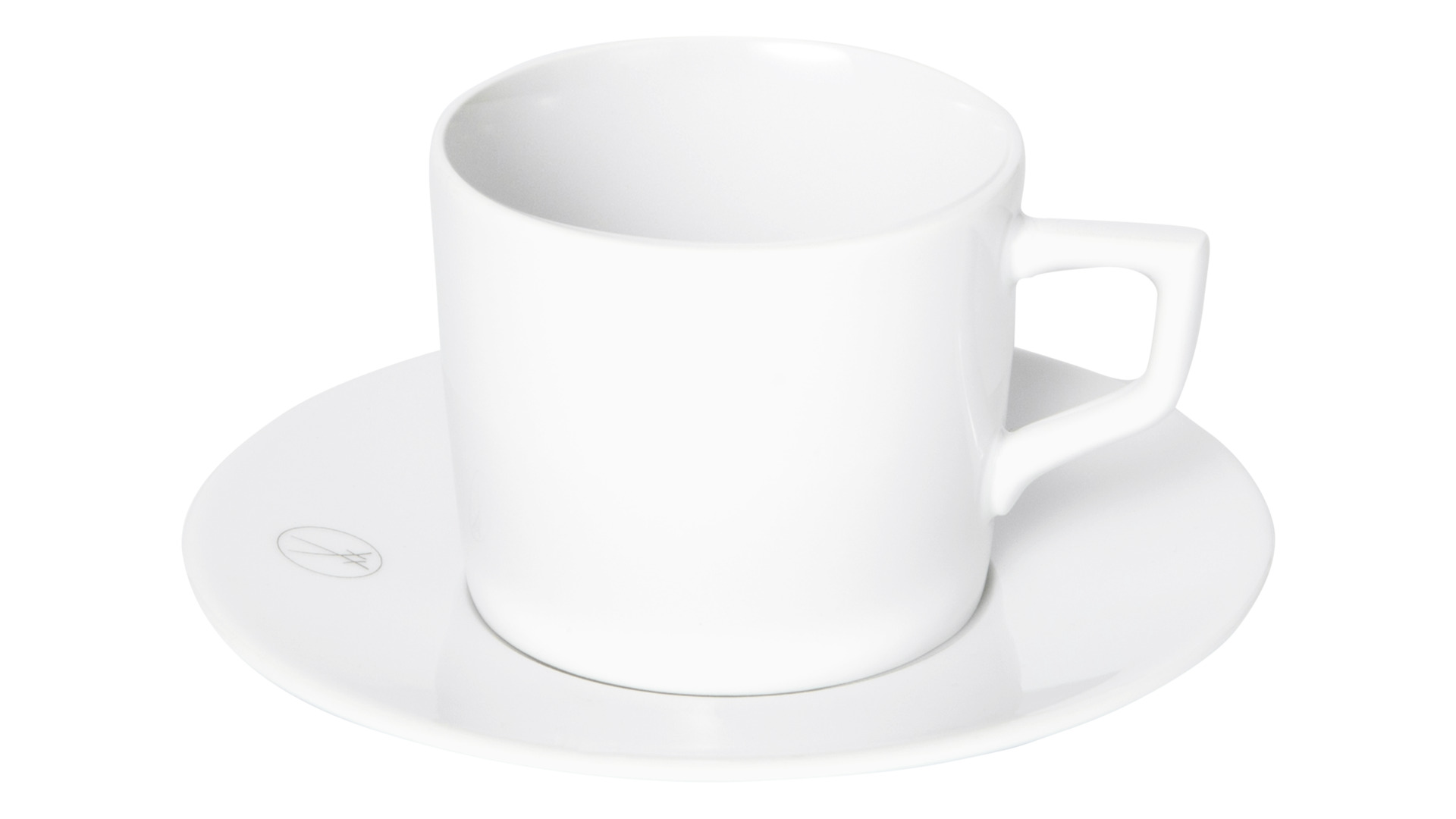 Чашка для эспрессо с блюдцем Meissen Мечи Лаконичный серый 50 мл, п/к