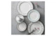 Тарелка акцентная Noritake Трефолио, платиновый кант 25 см, фарфор костяной