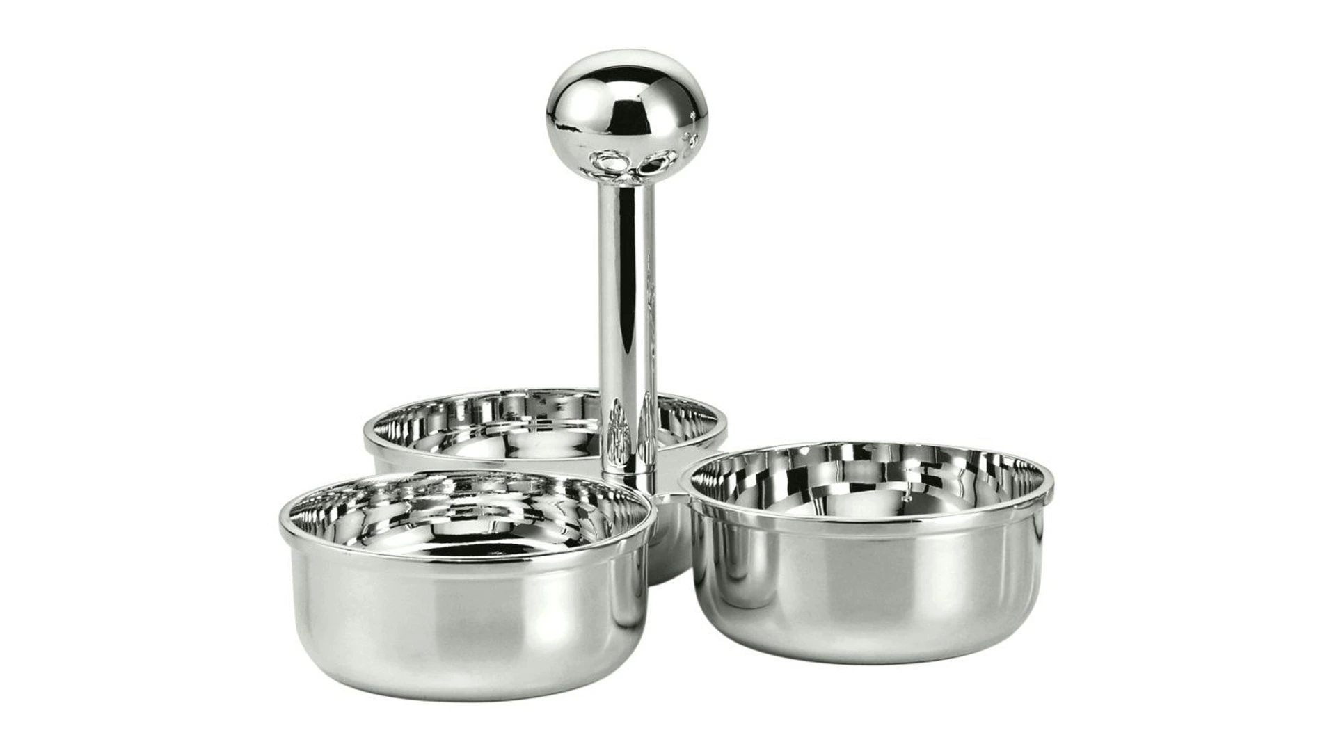 Менажница 3 секции Schiavon Эссенция 19х14 см, посеребрение