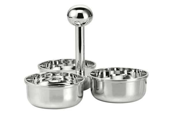 Менажница 3 секции Schiavon Эссенция 19х14 см, посеребрение