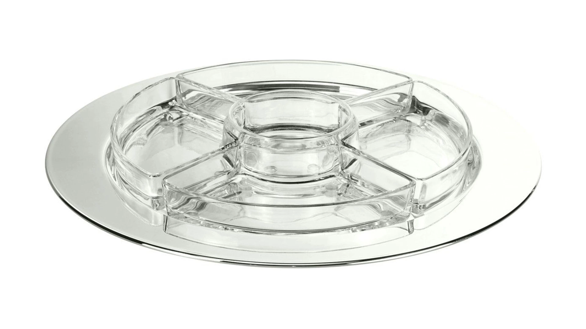 Менажница 5 секций Schiavon Эссенция 35 см, посеребрение