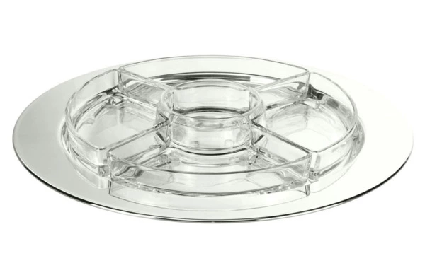 Менажница 5 секций Schiavon Эссенция 35 см, посеребрение