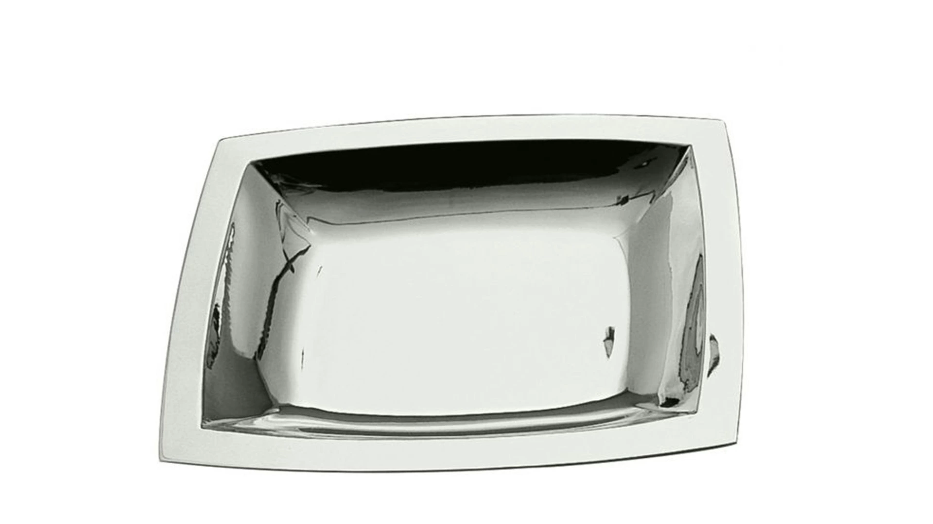 Блюдо для фруктов/хлеба Schiavon Эссенция 28х23 см, посеребрение