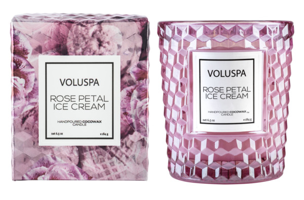 Ароматическая свеча Voluspa "Мороженое с лепестками роз", 184гр