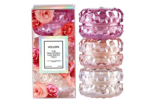 Подарочный набор ароматических свечей Voluspa "Розы", 3шт