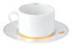 Чашка для капучино с блюдцем Meissen Золотые мечи 250 мл, фарфор