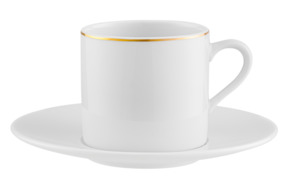 Чашка для эспрессо с блюдцем Meissen Космополитан, золотой декор 5,5см, п/к