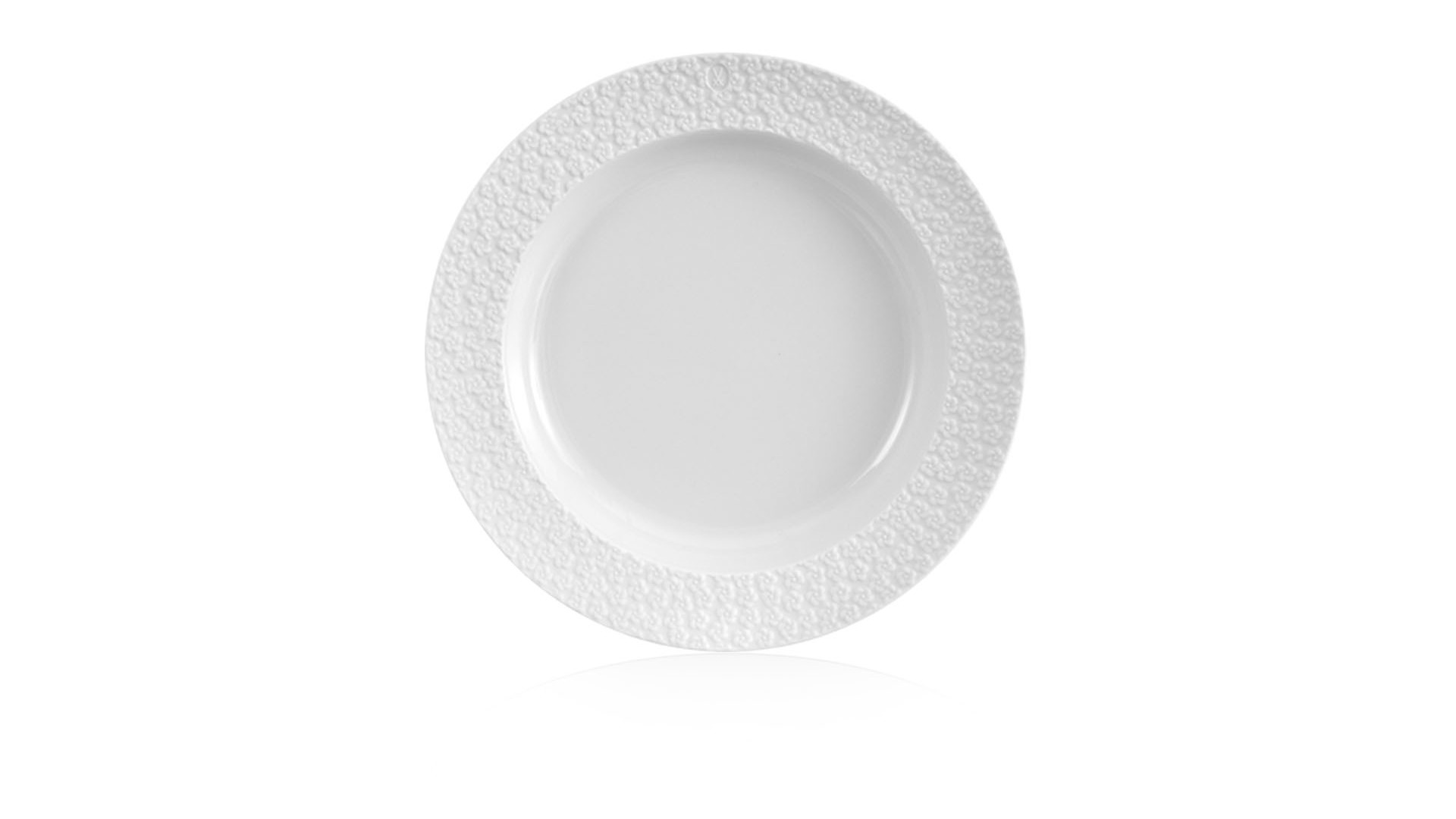 Набор из 6 тарелок суповых Meissen Королевский цвет Белый бисквит, 23 см