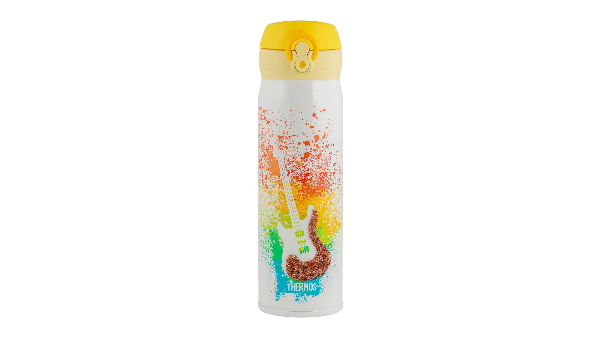 Термокружка THERMOS JNL-500-SW Guitar, 500мл, нержавеющая сталь, белая, с кристаллами Swarovski, п/к