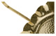 Вазочка для варенья на подставке с ложкой Queen Anne 17,5см, золотой цвет