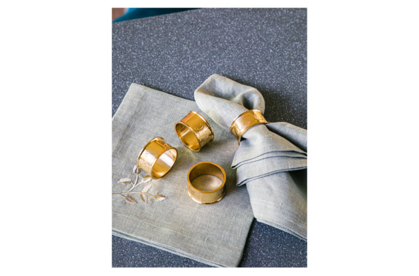 Набор колец для салфеток Queen Anne 4,5 см, 4 шт, сталь, золотой цвет