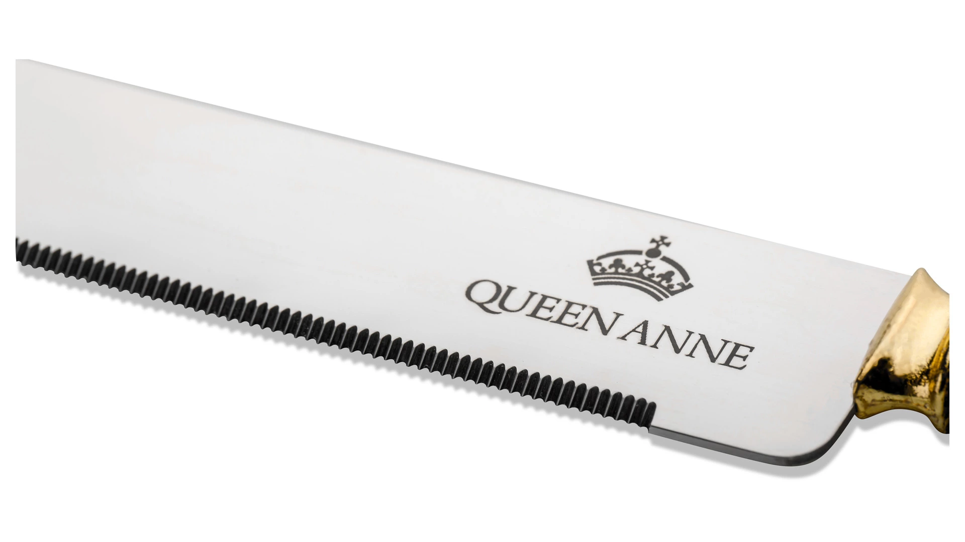 Набор для торта Queen Anne 2 предмета, нож 31 см и лопатка 26 см, золотой цвет, сталь