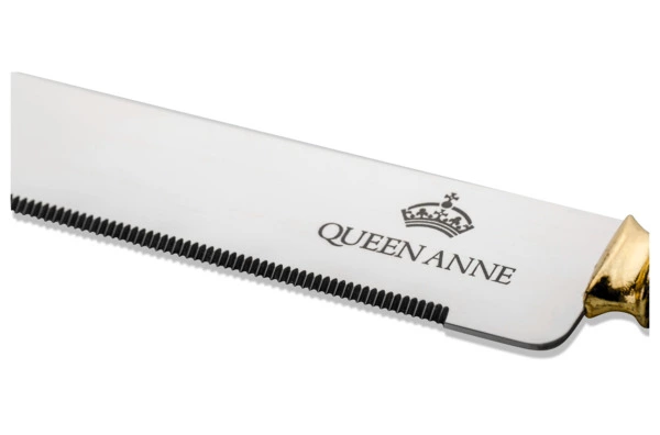 Набор для торта Queen Anne 2 предмета, нож 31 см и лопатка 26 см, золотой цвет, сталь