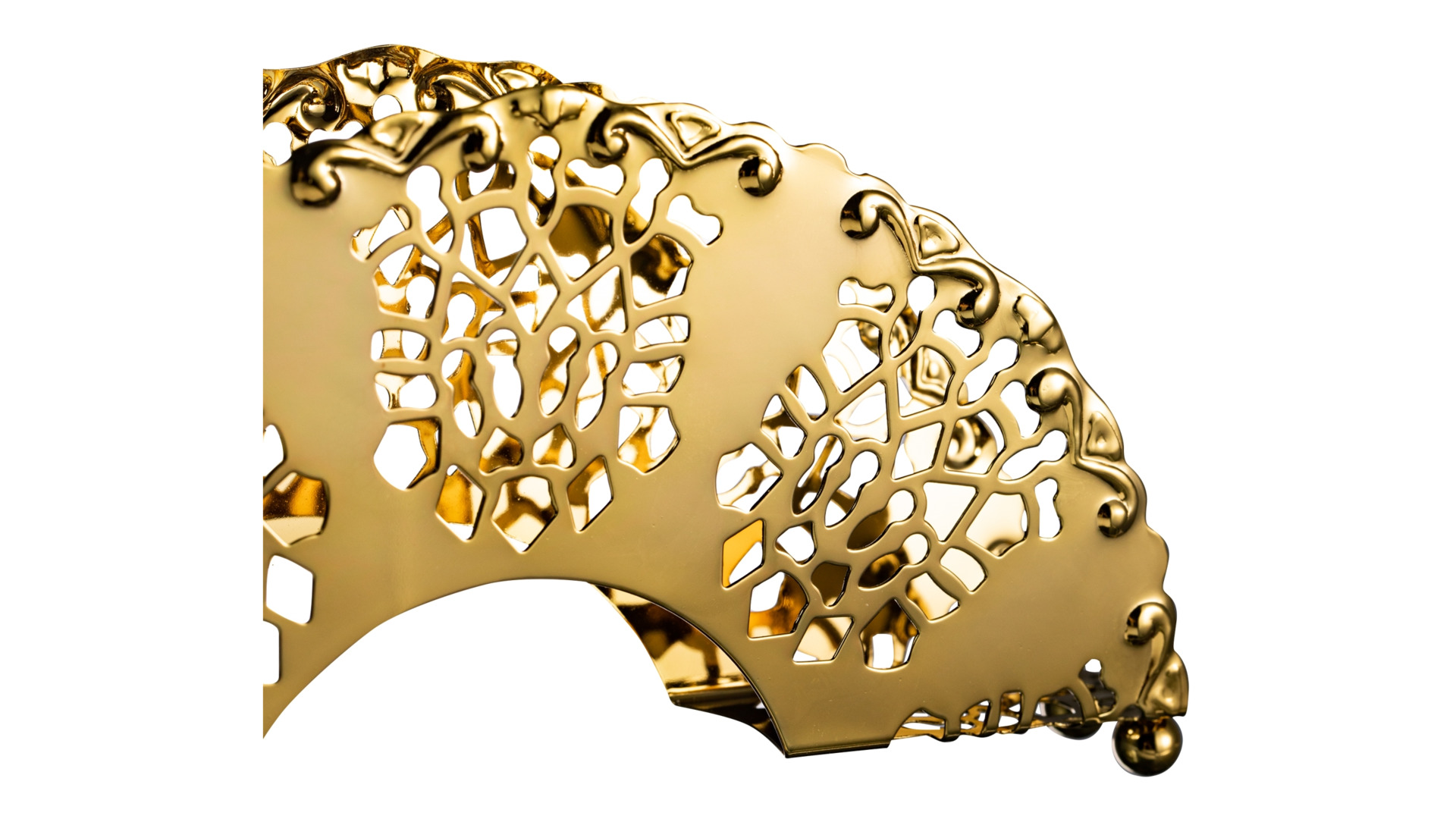 Салфетница Queen Anne 17см, золотой цвет, сталь