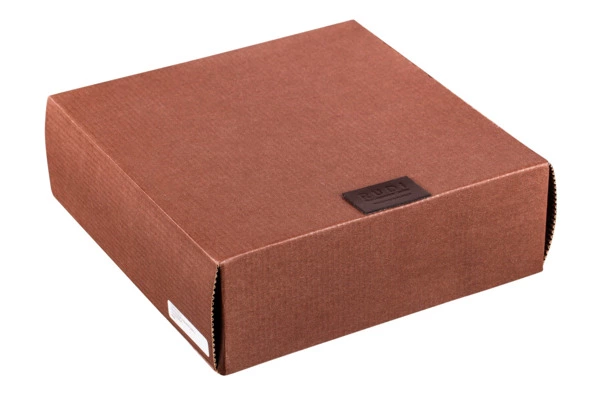 Мелочница квадратная Rudi Нинфея 20х20 см, серо-коричневая