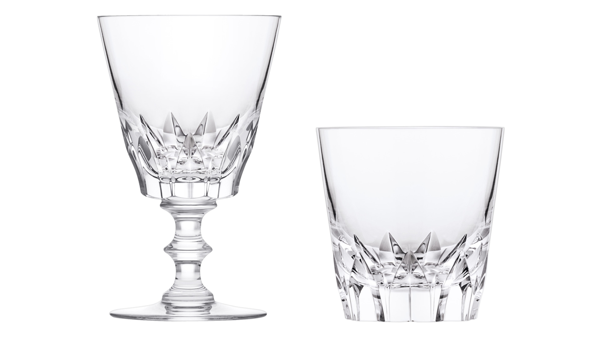 Набор из бокала для вина и стакана StLouis Короли Мария-Тереза и Людовик XIV 210 мл, 250 мл, 2 шт