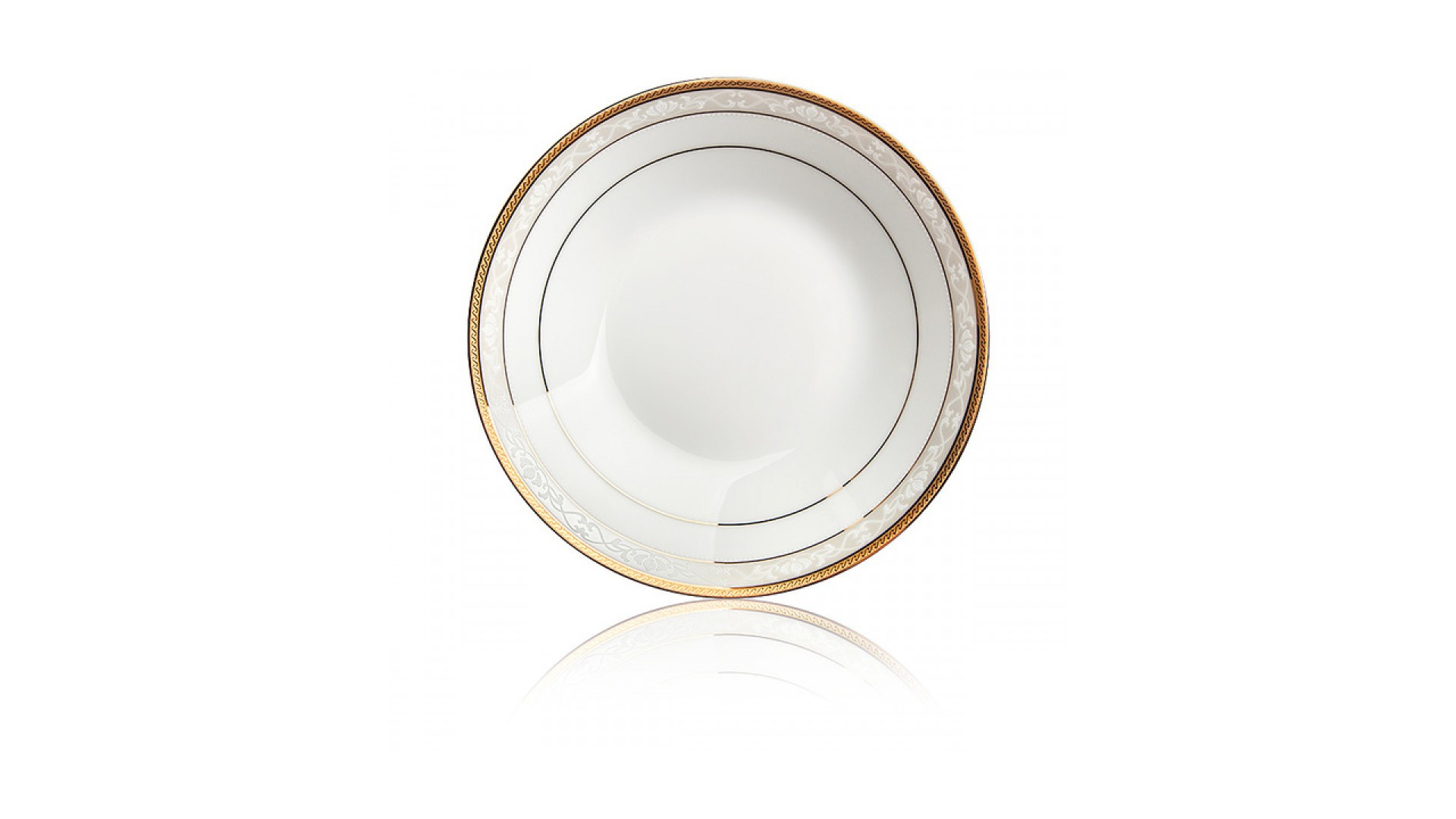 Набор тарелок суповых Noritake Хэмпшир, золотой кант 23 см, 6 шт
