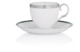 Набор чашек чайных с блюдцами Noritake Рочель,платиновый кант 200мл, 6шт