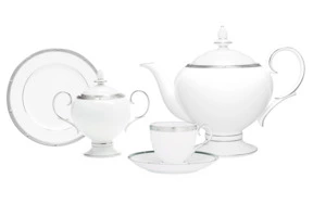 Сервиз чайный Noritake Рочель, платиновый кант на 6 персон 20 предметов