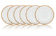 Набор из 6 тарелок суповых Noritake "Рочель,золотой кант" 21,5см