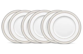 Набор тарелок обеденных Noritake Монтвейл Платиновый кант 27см, 6шт