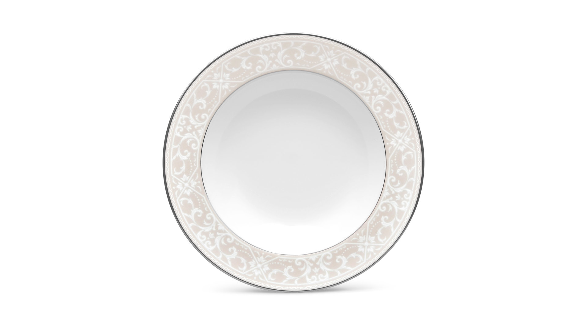 Набор тарелок суповых Noritake Монтвейл Платиновый кант 21см, 6шт