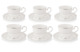 Набор чашек чайных с блюдцами Noritake "Монтвейл, платиновый кант" 200мл, 6шт