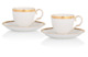 Набор из 2 чашек кофейных с блюдцами Noritake Рочель Золотой кант 90 мл