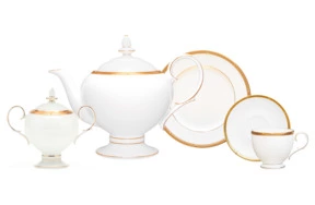 Сервиз чайный Noritake Рочель Золотой кант на 6 персон 20 предметов