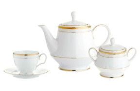 Сервиз чайный Noritake Хэмпшир, золотой кант на 6 персон 14 предметов