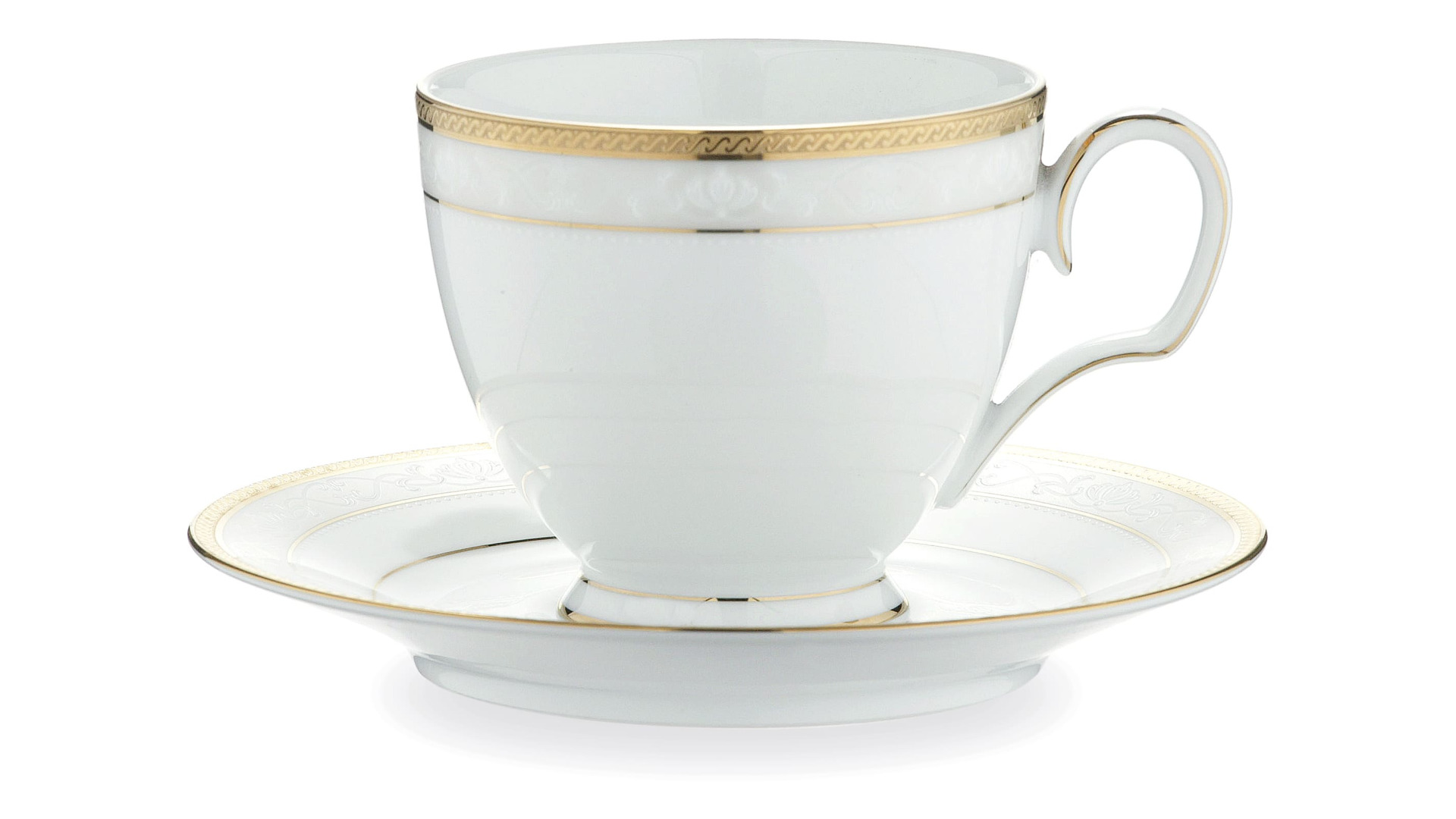 Сервиз чайный Noritake Хэмпшир, золотой кант на 6 персон 14 предметов