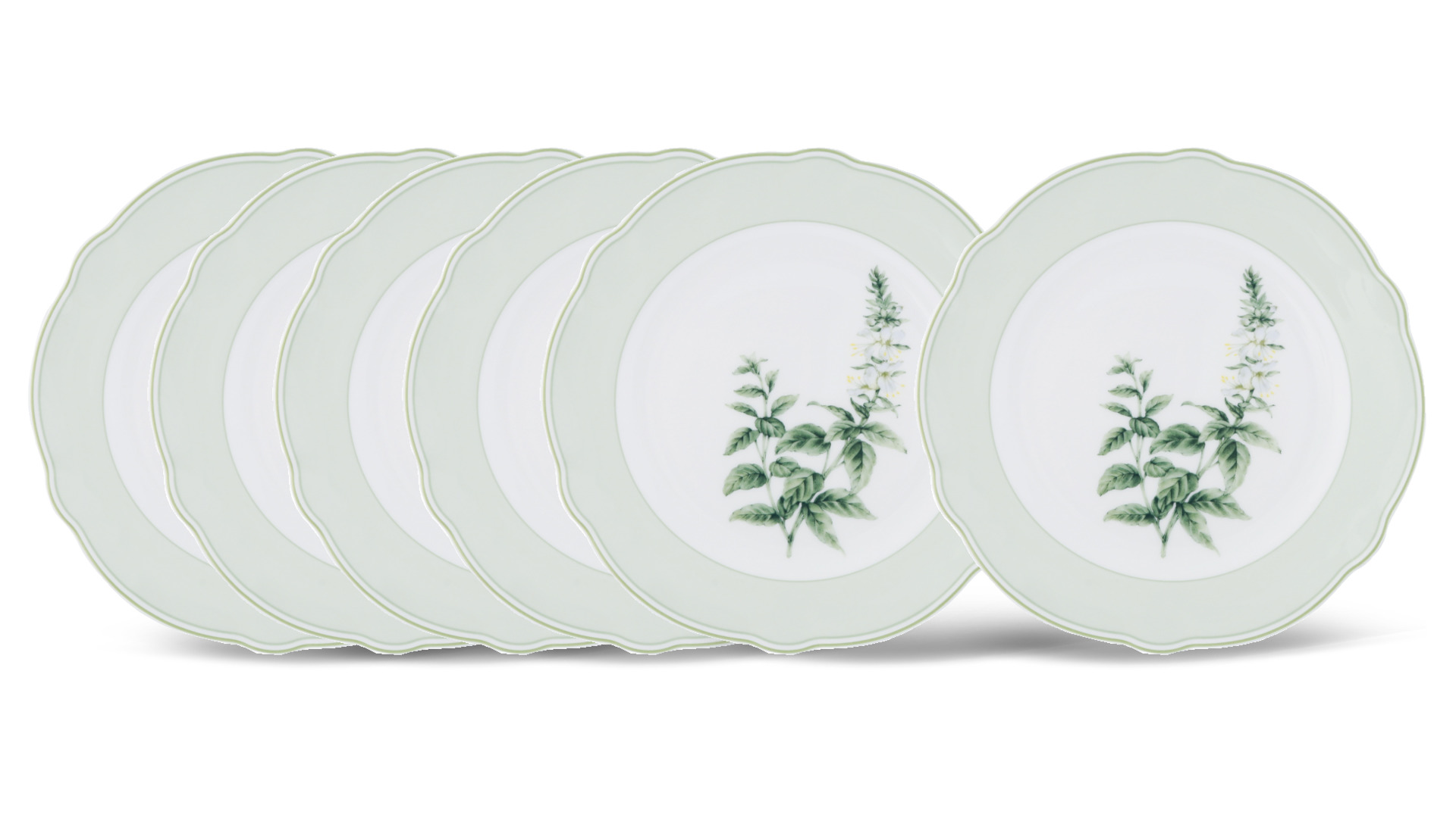 Набор тарелок закусочных Noritake Английские травы 21см, 6шт
