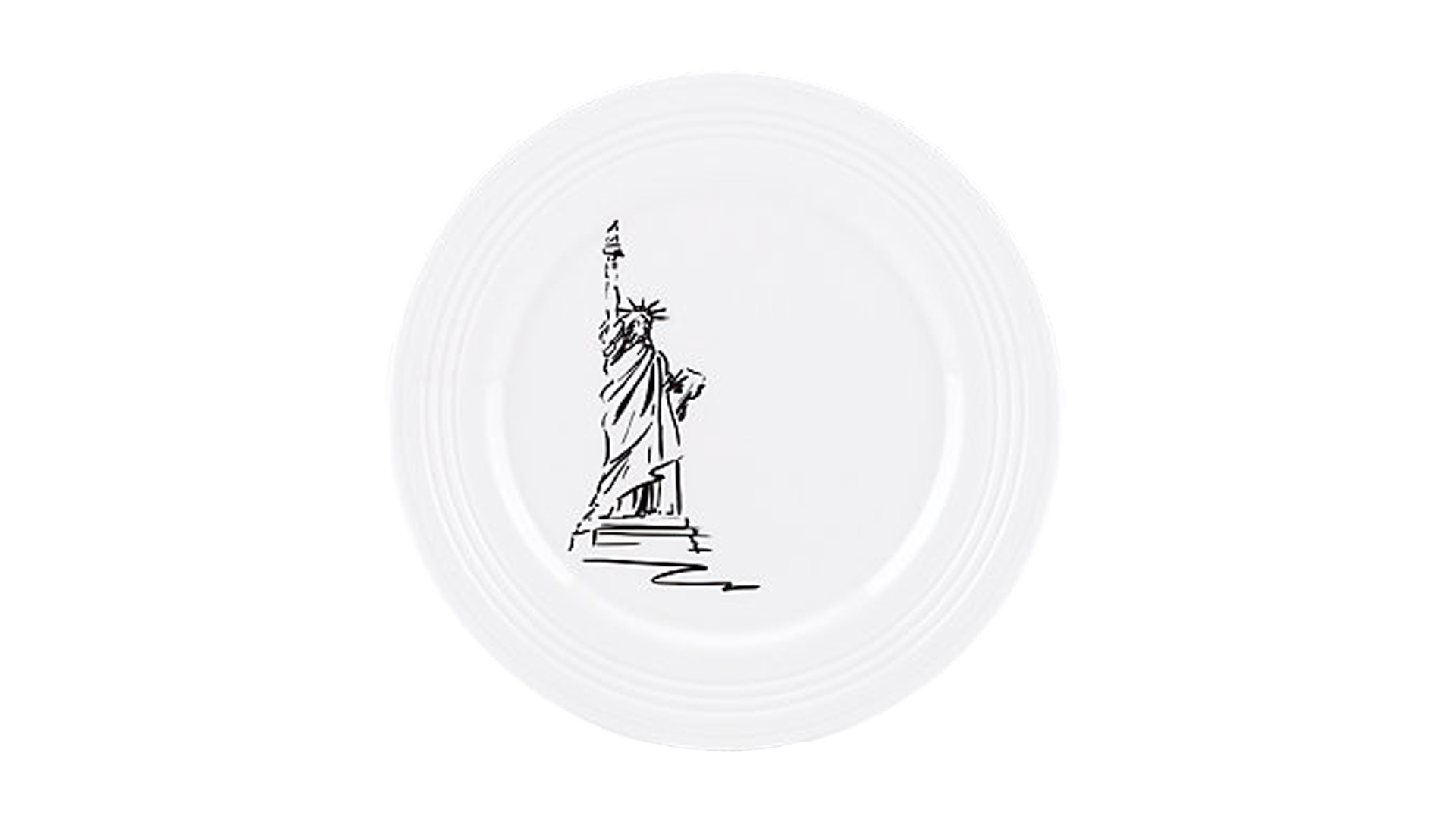 Набор из 6 тарелок акцентных Lenox Нью Йорк.Аллея Тин-Кен 23 см